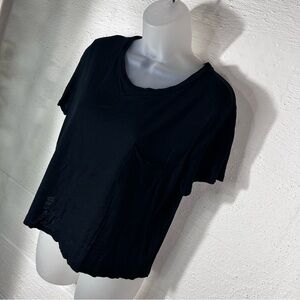 Flowy black cropped top